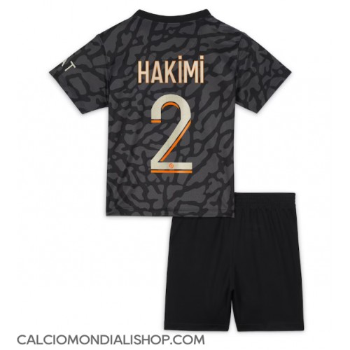 Maglie da calcio Paris Saint-Germain Achraf Hakimi #2 Terza Maglia Bambino 2023-24 Manica Corta (+ Pantaloni corti)